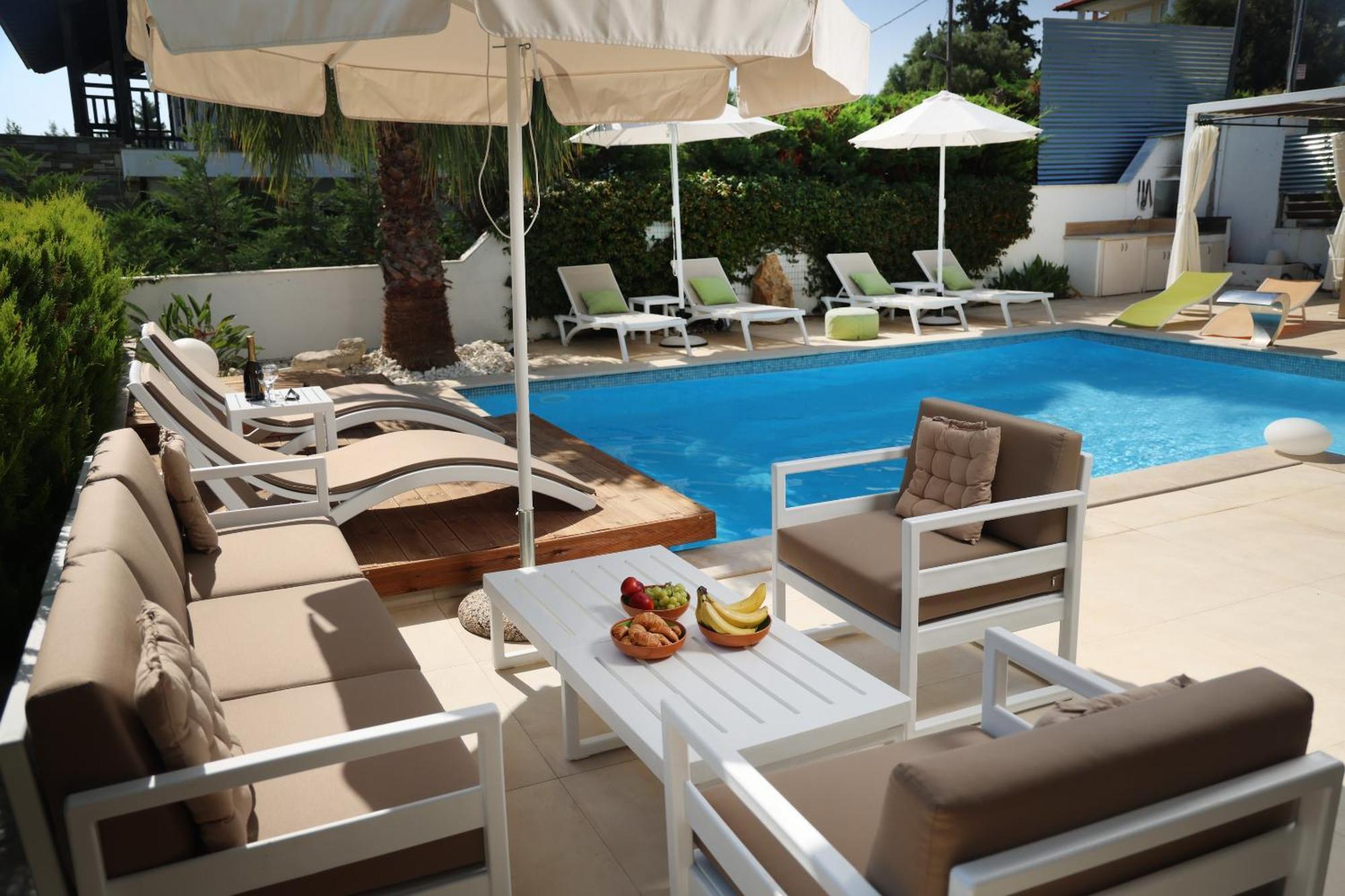 Villa Douglas - Private Pool, Bbq, 4Bdrms, View Pefkochori Ngoại thất bức ảnh